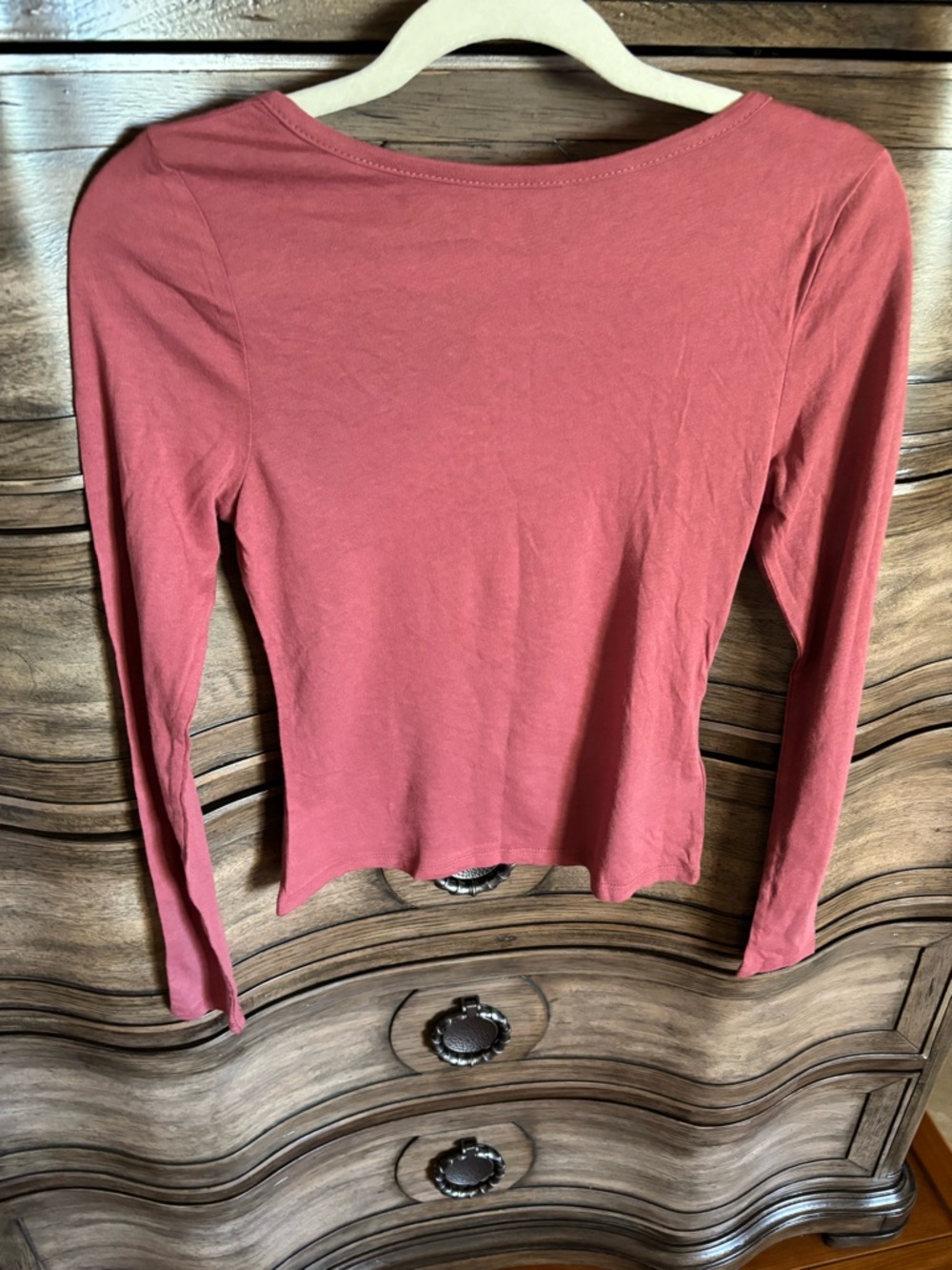 Splendid Long Sleeve Scoop Neck Top - Dusty Rose - Picture 6 of 9